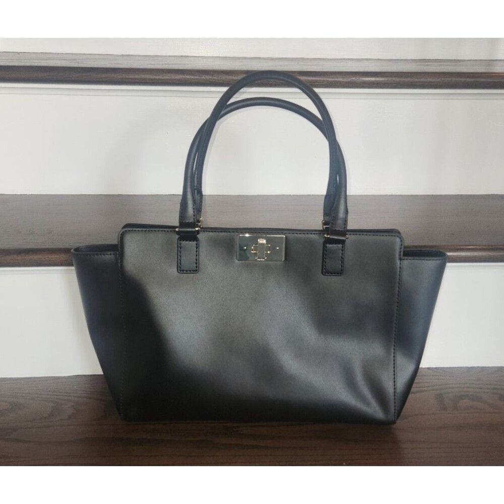 NEW Kate Spade New York Womens Kelsey Orchard Valley Leather Tote Bag Black - Picture 8 of 13
